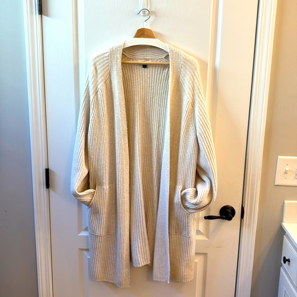 Women’s universal thread, XL long cardigan, off-white